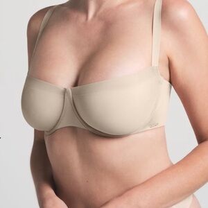 Skims 38DDD No Show Unlined sheer 0888 Balconette Bra Sand underwire sand nude